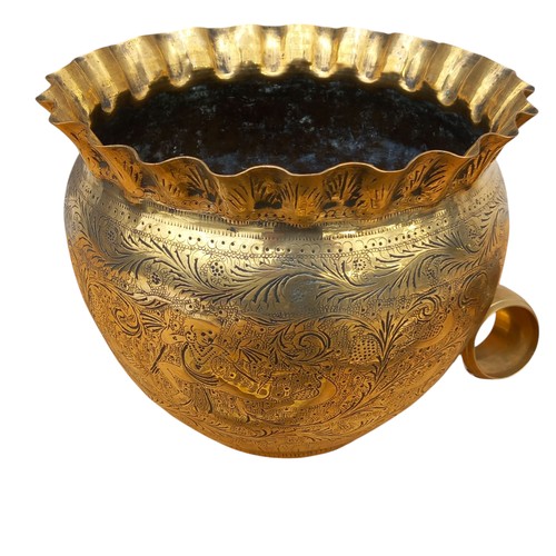 30A - BRASS JARDINAIRE AND OTHER BRASS ITEMS