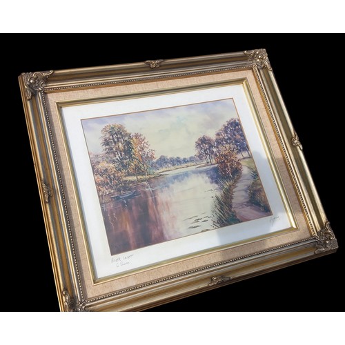 29 - 2 GILT FRAMED R.W.YOUNG PRINTS 15x13
