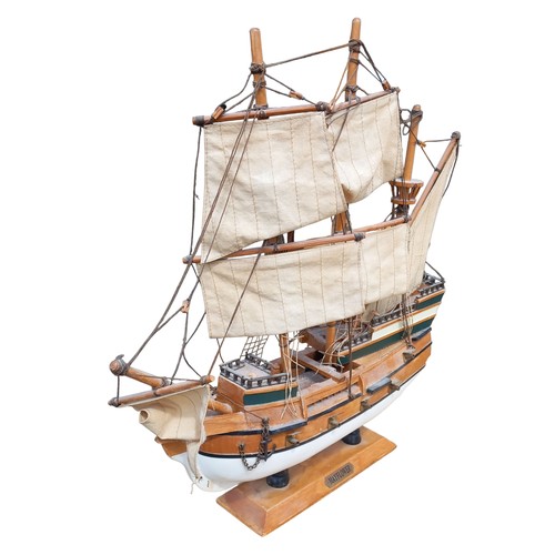 31 - MODEL OF THE MAYFLOWER TALL SHIP ON STAND 16x18
