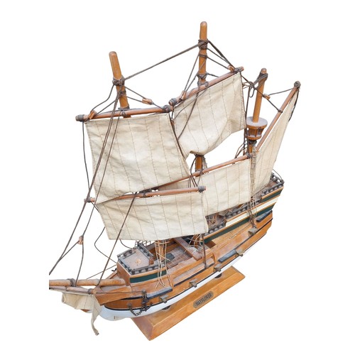 31 - MODEL OF THE MAYFLOWER TALL SHIP ON STAND 16x18