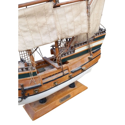 31 - MODEL OF THE MAYFLOWER TALL SHIP ON STAND 16x18
