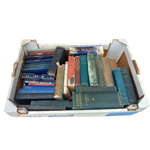 35 - BOX OF ANTIQUE BOOKS