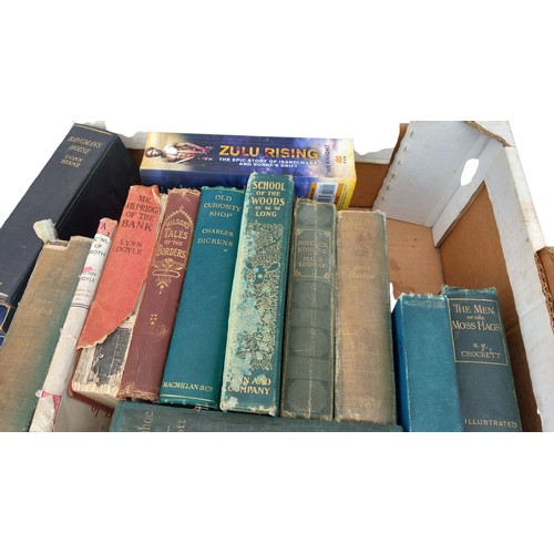 35 - BOX OF ANTIQUE BOOKS