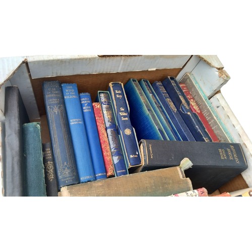 35 - BOX OF ANTIQUE BOOKS