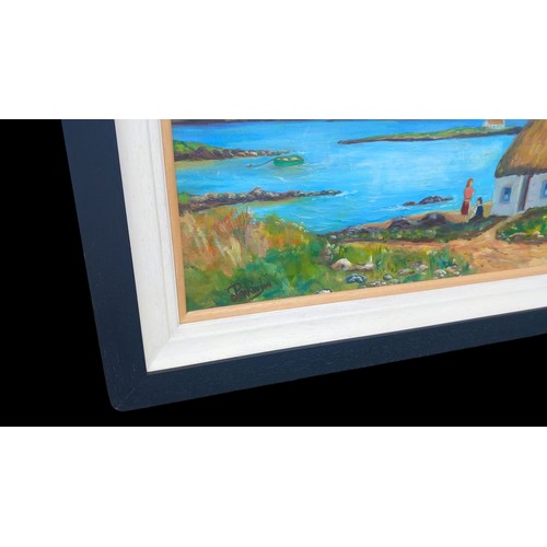 37 - SIGNED CANVAS PAINTING BY PARKINSON 33x26