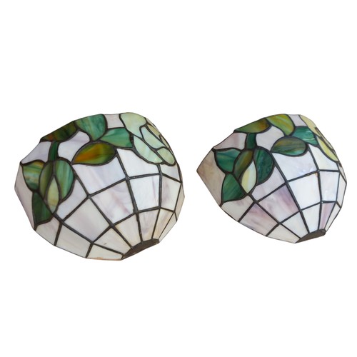 51 - PAIR OF TIFFANY STYLE WALL LIGHTS