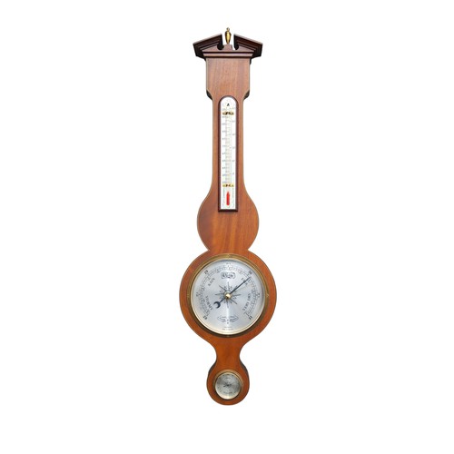 118 - A VINTAGE MAHOGANY BAROMETER