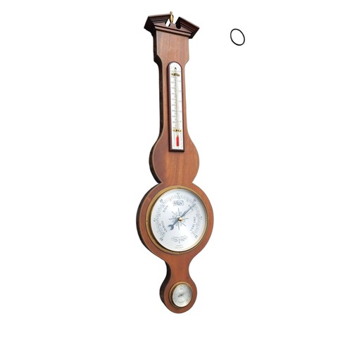 118 - A VINTAGE MAHOGANY BAROMETER