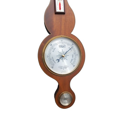 118 - A VINTAGE MAHOGANY BAROMETER