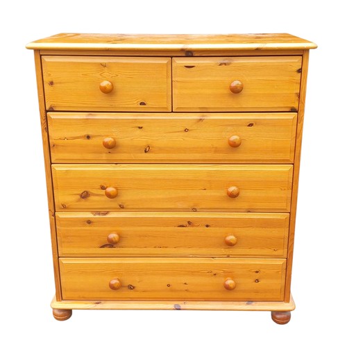 135 - A PINE 2/4 CHEST OF DRAWERS