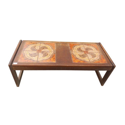 138 - A MID CENTURY TILED TOPPED TABLE