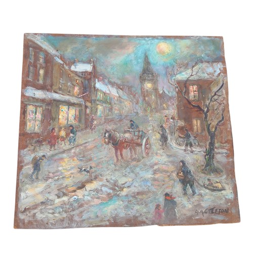 143 - AN OIL ON BOARD BY A.A GITTLESON 