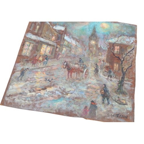 143 - AN OIL ON BOARD BY A.A GITTLESON 