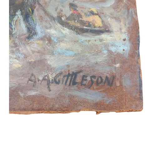 143 - AN OIL ON BOARD BY A.A GITTLESON 
