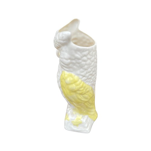 19 - A COLLECTABLE BELLEEK OWL VASE 8