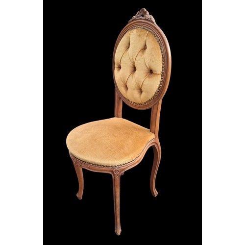 84 - A BUTTONED BACKED BEDROOM CHAIR