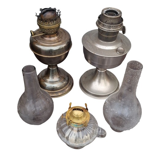 36 - 3 OIL LAMPS AND FUNNELS