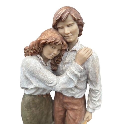 44 - ELISA MONTSERAT RIBES FIGURINE GROUP ON MARBLE BASE 14.5