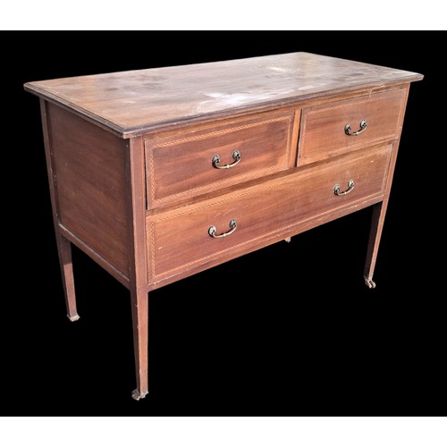 58 - A VICTORIAN INLAID 4 DRAWERED CHEST/WASHSTAND 42x20x30