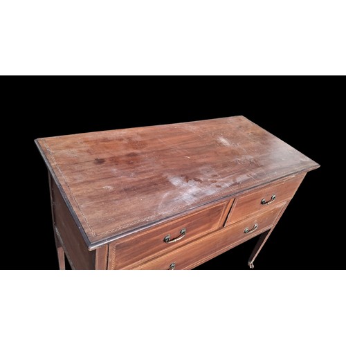 58 - A VICTORIAN INLAID 4 DRAWERED CHEST/WASHSTAND 42x20x30