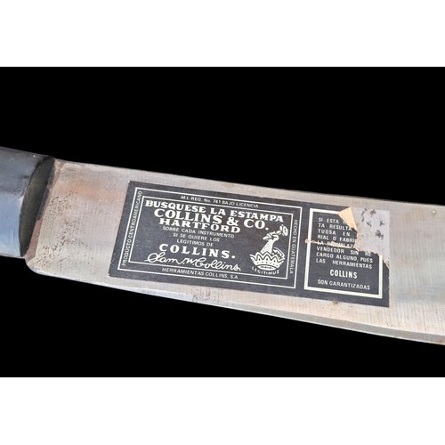 72 - MACHETTE IN LEATHER SHEATH