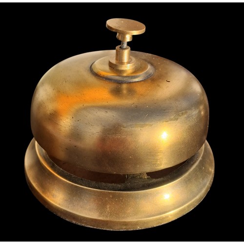 78 - A NEW ANTIQUE FINISHED BRASS SHOP BELL