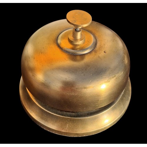 78 - A NEW ANTIQUE FINISHED BRASS SHOP BELL