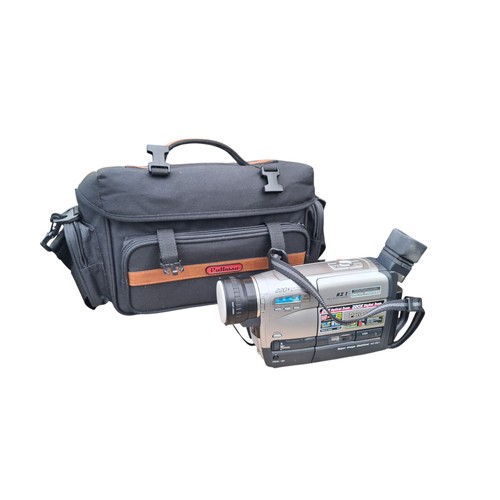 85 - A CASED PANOSONIC VIDEO CAMERA