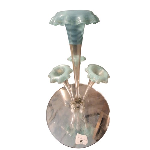 69 - A BLUE GLASS EPERIGN 15