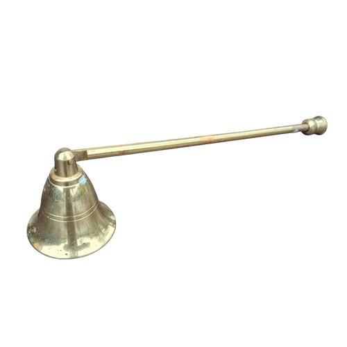 242 - A BRASS CANDLE SNUFFER