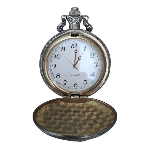 249 - A PLATED TRAIN POCKET WATCH