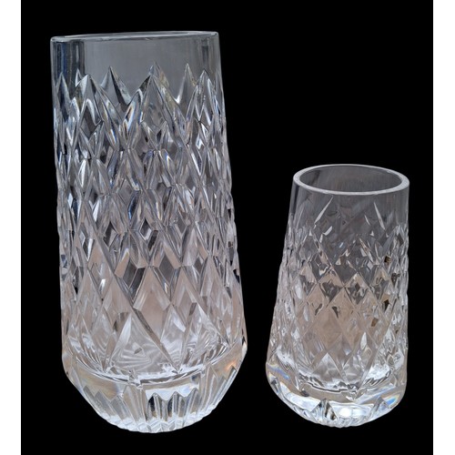 256 - 2 GRADUATED TYRONE CRYSTAL VASE