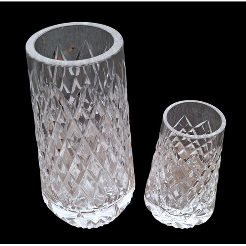 256 - 2 GRADUATED TYRONE CRYSTAL VASE