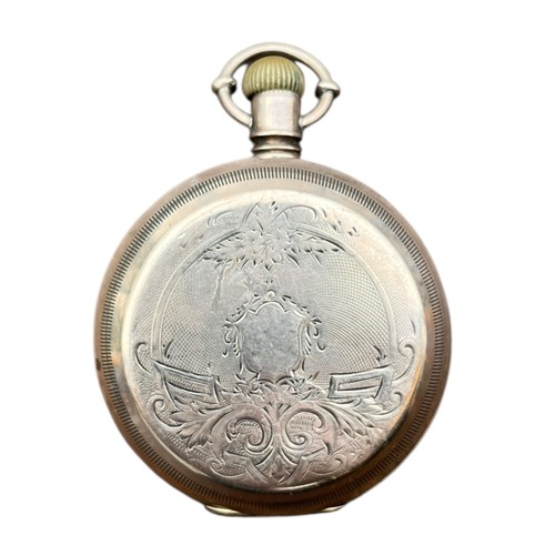 278 - A YELLOW METAL POCKET WATCH AMERICAN WATCH CO