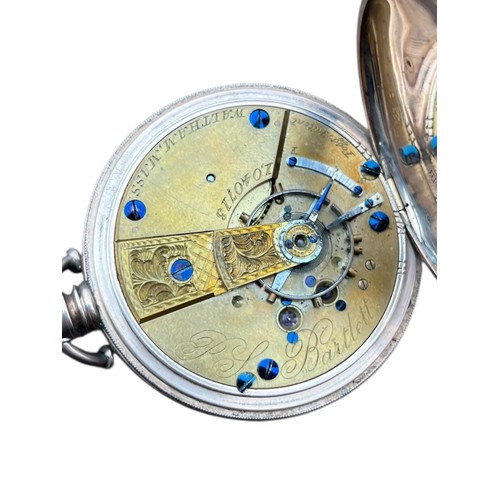 278 - A YELLOW METAL POCKET WATCH AMERICAN WATCH CO