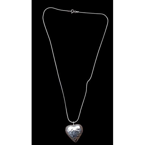 268A - A SILVER HEART ON A SILVER CHAIN