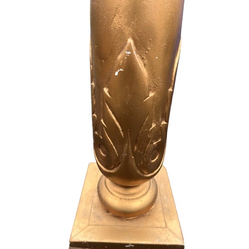 66 - A GILT WOODEN PEDESTAL 49