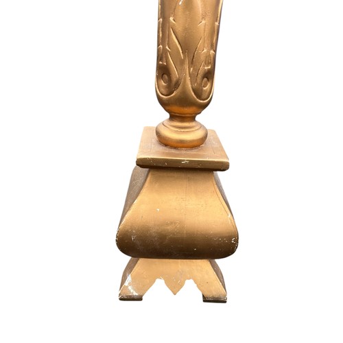 66 - A GILT WOODEN PEDESTAL 49
