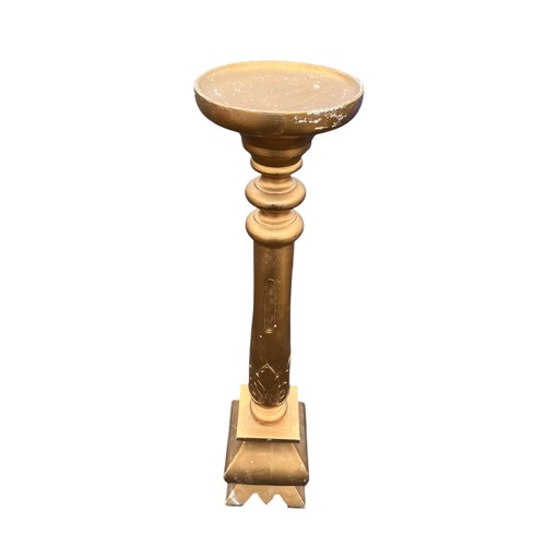 66 - A GILT WOODEN PEDESTAL 49