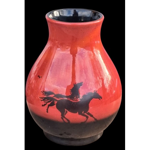 88 - AN UNUSUAL STALLION VASE BY SYLVAC 6