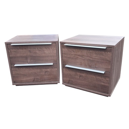 17 - PAIR OF WALNUT BEDSIDES