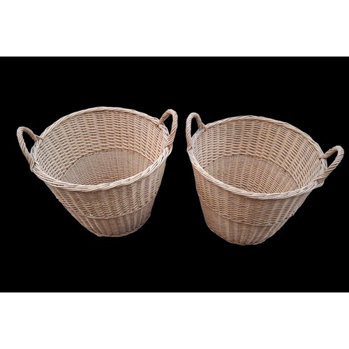 46 - 2 WICKER LOG BASKETS 13