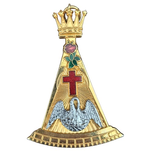 299 - A MASONIC ROSE CROIX 18TH DEGREE COLLAR JEWEL