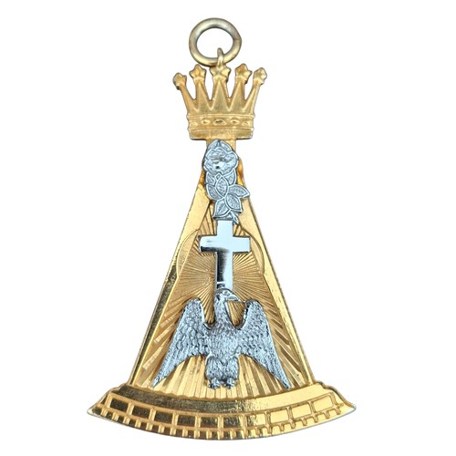 299 - A MASONIC ROSE CROIX 18TH DEGREE COLLAR JEWEL