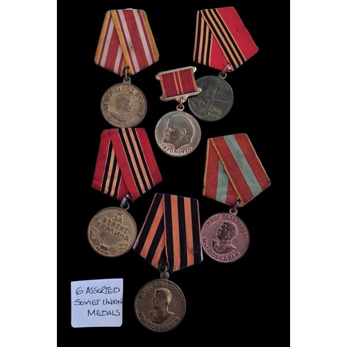 303 - 6 ASSORTED SOVIET UNION MEDALS