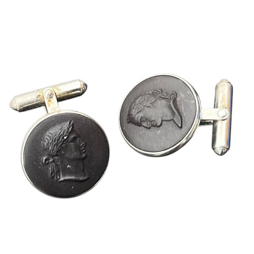 304 - A PAIR OF SILVER HALLMARKED ANTIQUE CUFFLINKS