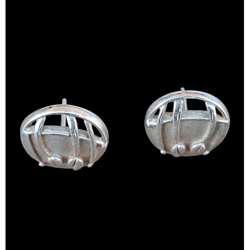 319 - A PAIR OF OF RENNIE MACKINTOSH SILVER EARRINGS