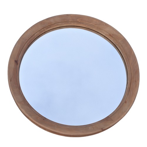 333 - A NATURAL WOOD FRAMED MIRROR 25