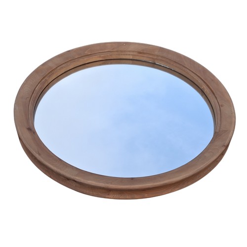 333 - A NATURAL WOOD FRAMED MIRROR 25