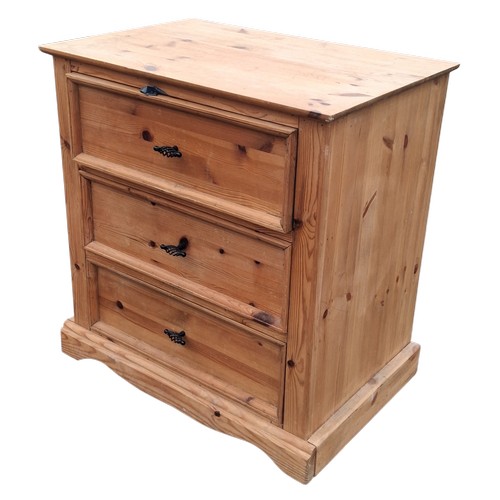 337 - A PINE 3 DRAWER CHEST